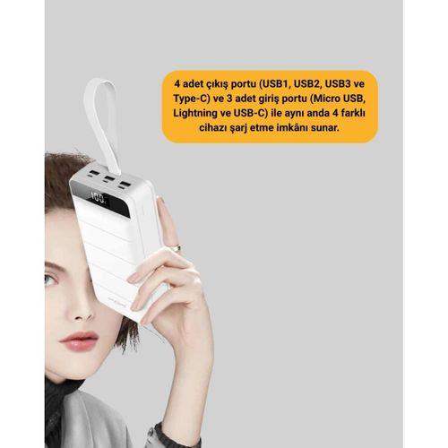 50000mah Yüksek Kapasiteli Powerbank Hızlı Şarj Ve Led Ekranlı