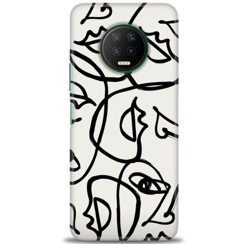 Infinix Note 7 Kılıf HD Baskılı Kılıf - Suratlar + Tam Ekran Koruyucu