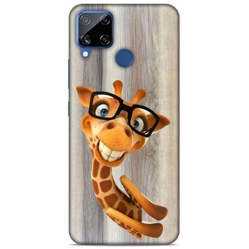 Lopard Oppo Realme C15 Uyumlu Kılıf GameX (43) Thin Fit Kılıf Gözlüklü Zürafa