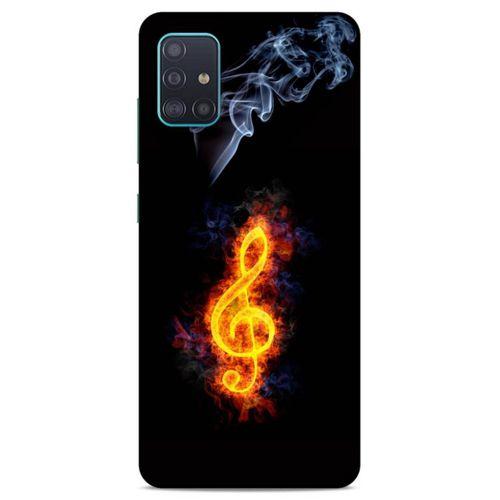 Lopard Samsung Galaxy A51 Uyumlu Kılıf FireX (13) Silikon Kap Sembol G Clef