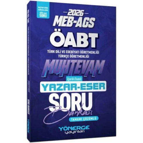 2026 ÖABT MEB AGS Türk Dili Edebiyatı Türkçe Öğretmenliği Muhtevam Yazar Eser Soru Bankası Yönerge Yayınları