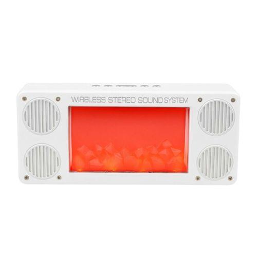 Alev Şömine Efektli Bluetooth Hoparlör Beyaz