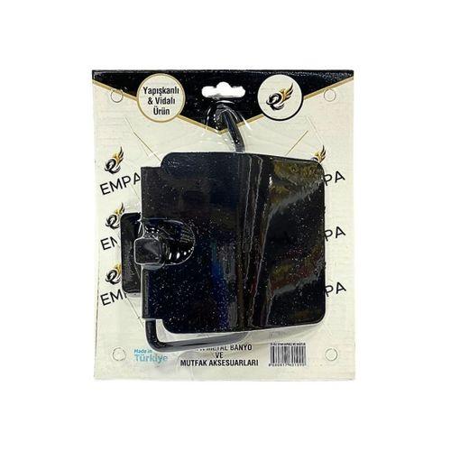 Yapışkanlı Siyah Kapaklı WC Kağıtlığı