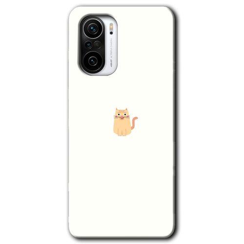 Redmi Mi11i Kılıf HD Desen Baskılı Arka Kapak - Cat Minimalism + Kırılmaz Cam