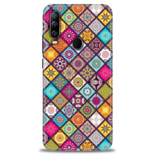 General Mobile GM 20 Pro Kılıf HD Baskılı Kılıf - Renkli Mozaik + Tam Ekran Koruyucu