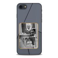 Apple Iphone 7 Kılıf Atatürk (31) TPU Kılıf Koyu Gri