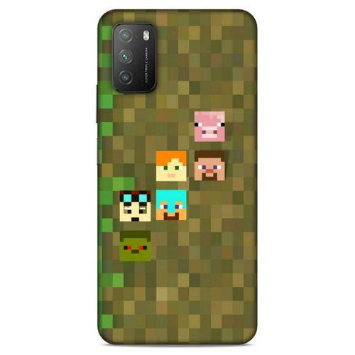 Lopard Xiaomi Poco M3 Uyumlu Kılıf PiXel (14) Lansman Kılıf Minecraft Karakterleri