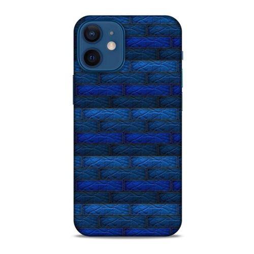 Apple iPhone 12 Mini Kılıf Patchwork (43) Thin Fit Kılıf Mavi Tonları