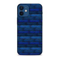 Apple iPhone 12 Mini Kılıf Patchwork (43) Thin Fit Kılıf Mavi Tonları