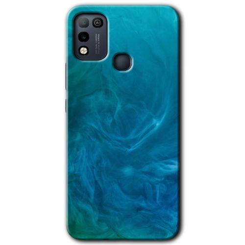 İnfinix Hot 10 Play Kılıf HD Desen Baskılı Arka Kapak - Mavi Aura