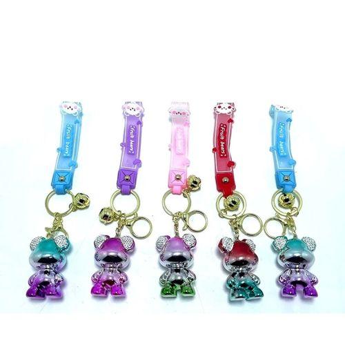 Taşlı Ayıcık Silikon Anahtarlık Alk1703