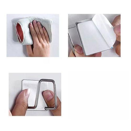 Zhltools Inox Çelik Çok Amaçlı Askı - Banyo Askısı - Mutfak Askısı Profesyonel 4 lü SET