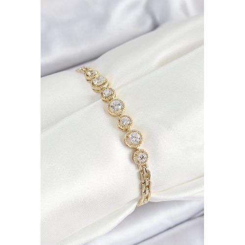 Xuping Pirinç Sıralı Daire Baget Model Gold Renk Kadın Bileklik