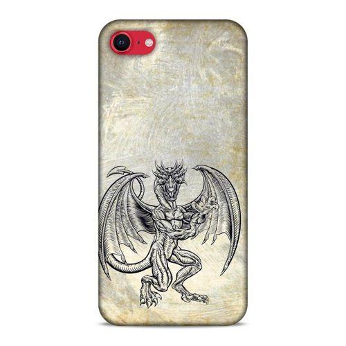 Lopard Apple iPhone SE 2020 Uyumlu Kılıf Tattoo's (30) Silicone Case Şeytan Ejderha