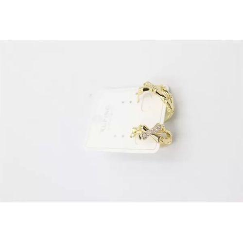 Taşlı Halka Küpe - Altın