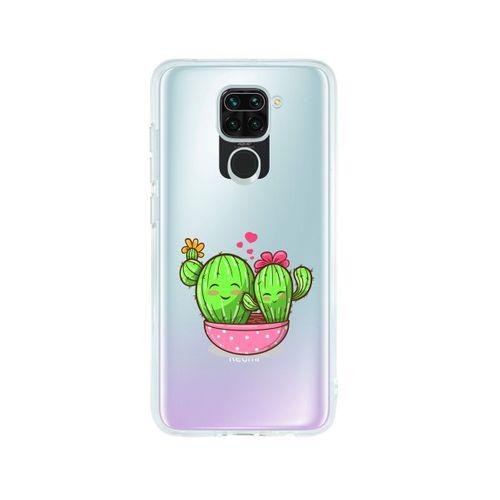 Redmi Note 9 Sevimli Kaktüs Desenli Premium Şeffaf Silikon Kılıf