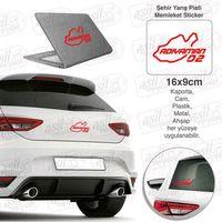 Adıyaman İli 02 Plaka Kodu Memleket Kırmızı Yarış Pisti Sticker - Oto Araba Etiket, Aksesuar, Tuning