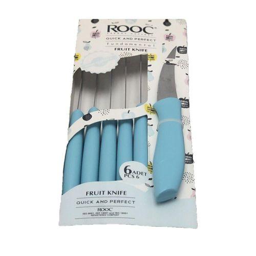 Lazer Kesim Meyve Bıçak 6'lı Meyve Sebze Bıçağı 17,5cm Mavi