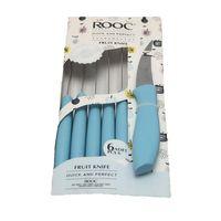 Lazer Kesim Meyve Bıçak 6'lı Meyve Sebze Bıçağı 17,5cm Mavi