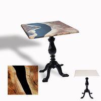 Dockers Çipa 1001 Döküm Ayak Kare Masa 70x70 cm - (Werzalit, Wermodin ve Allzalit Tabla) - Epoxy