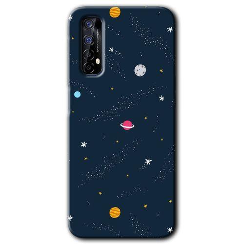 Realme 7 HD Baskılı Kılıf + 9D Tam Ekran Koruyucu - Çizim Gezegen