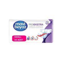 Mavi Beyaz PedEkstra Küçük Boy Small Belbantlı Hasta Bezi 30'lu paket