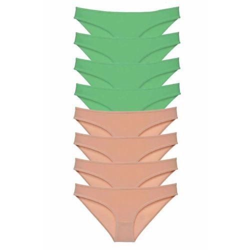 8 adet Süper Eko Set Likralı Kadın Slip Külot Yeşil Ten