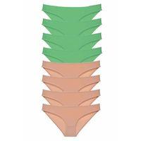 8 adet Süper Eko Set Likralı Kadın Slip Külot Yeşil Ten