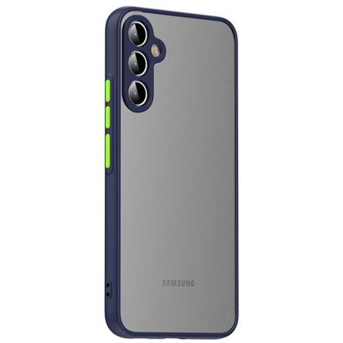 Samsung Galaxy A14 Kılıf Kamera Korumalı Arkası Şeffaf Mat Silikon Kapak - Lacivert