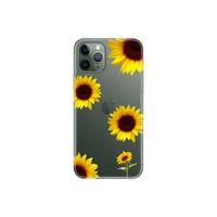 Ayçiçeği Desenli iPhone 11 Pro Max Şeffaf Telefon Kılıfı