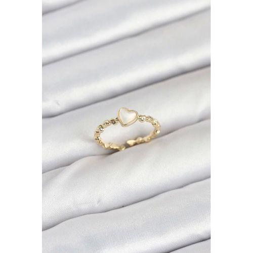 Pirinç Gold Renk Kalpli Model Kadın Yüzük