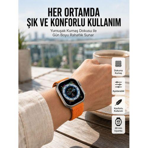 Ultra Max Kordon Kilitli Akıllı Saat Amoled Ekran Titreşimli Çağrı Cevaplayabilen