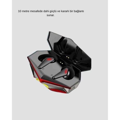 Bluetooth 5.0 Kablosuz Kulaklık Led Işıklı Silikonlu Tasarımlı