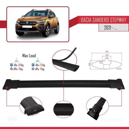 Dacia Sandero STEPWAY 2021 FLY Model Ara Atkı Tavan Barı SİYAH