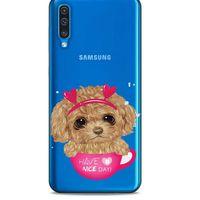 Zoologix (79) Samsung Galaxy A21s Şeffaf Kılıf Silikon Desenli