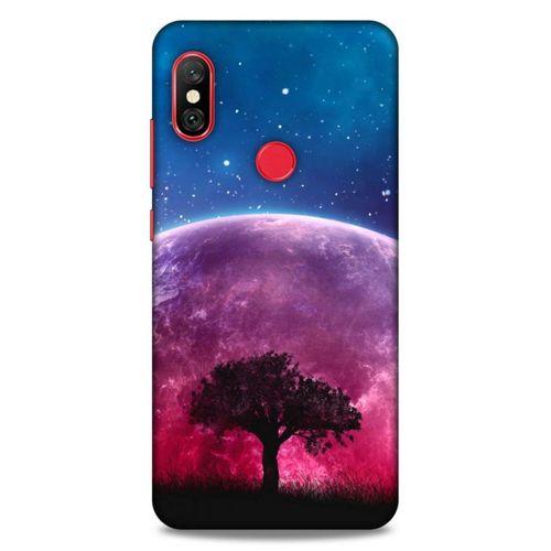 Lopard Xiaomi Redmi Note 6 Pro Uyumlu Kılıf Gece'S (39) Liquid Crystal Kılıf Pembe Ay