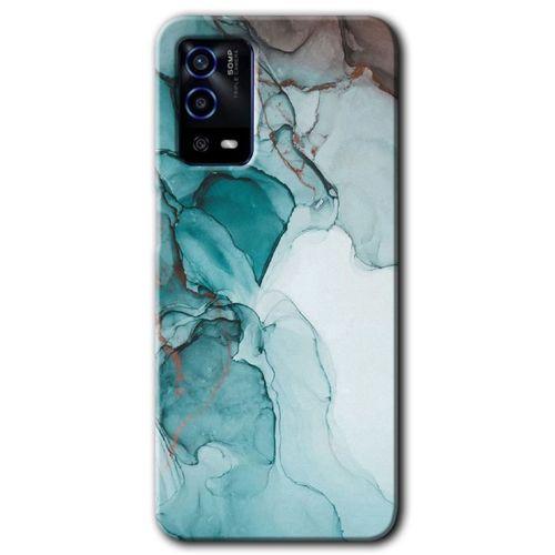 Oppo A55 Kılıf HD Desen Baskılı Arka Kapak - Buzul Mermer