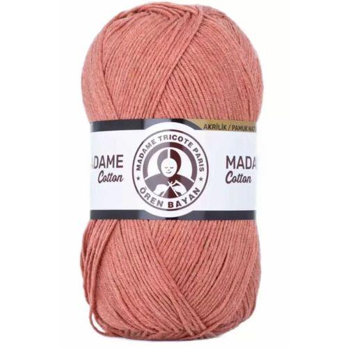 1 Adet Madame Cotton El Örgü İpi Yünü 100 gr 037 Kiremit - mudanis