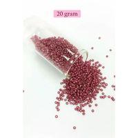 Dökme Cam Kum Boncuk (11/0) 2 mm - 20 Gram - Koyu Pembe - BNC011