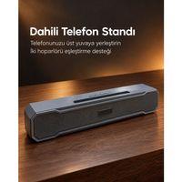 Köşeleri Eğimli Bar Tipi Tasarıma Sahip Şarj Edilebilir Masaüstü Bluetooth Hoparlör