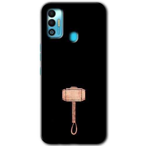 Tecno Spark 7T HD Baskılı Kılıf + 9D Tam Ekran Koruyucu - Thor Çekiç