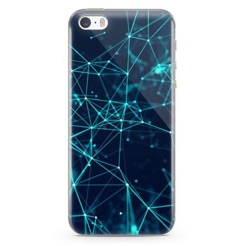 Apple iPhone 5s Kılıf Yeşil Ağ Arka Kapak Koruma Desenli Full Koruyucu