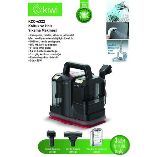Kiwi Kcc-4322 Koltuk Ve Halı Yıkama Makinesi Siyah