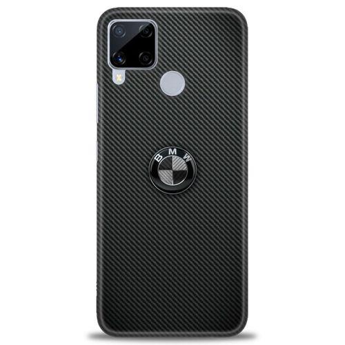 Realme C15 Kılıf HD Baskılı Kılıf - Bmw Siyah + Tam Ekran Koruyucu