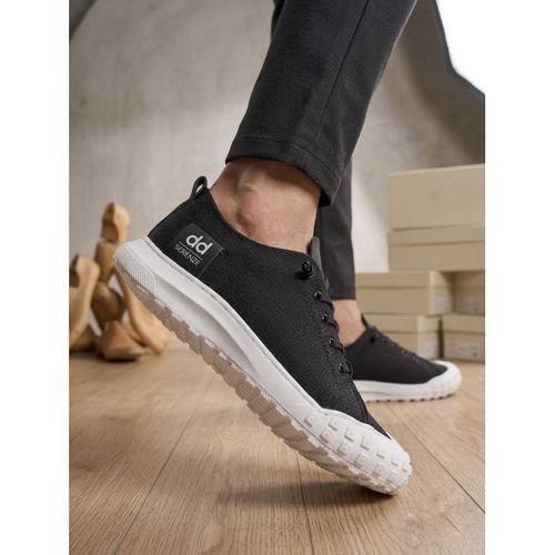 BA0248 BOA Siyah Beyaz Taban Esnek Bağcıklı Ultra Hafif Nefes Alan Sneaker Ayakkabı