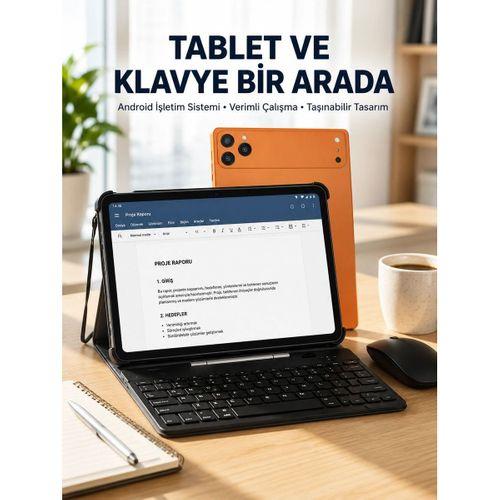 Android Tablet Klavye Kılıflı Dokunmatik Ekran Günlük Ve Profesyonel Kullanım