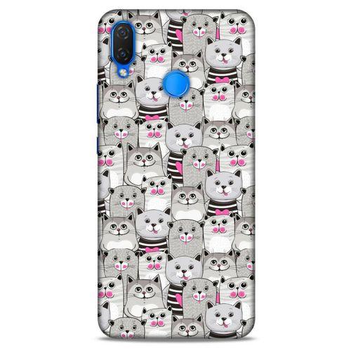 Lopard Huawei Psmart 2019 Uyumlu Kılıf Kediler (32) Soft Silikon Kılıf Pembe Burun