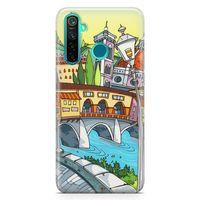 Realme 5 Pro Kılıf Floransa Romantik Arka Kapak Koruma Desenli Full Koruyucu