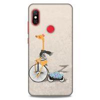 Xiaomi Redmi Note 6 Pro Kılıf FunnyMaX (17) Tasarım Kılıf Bej Zürafa