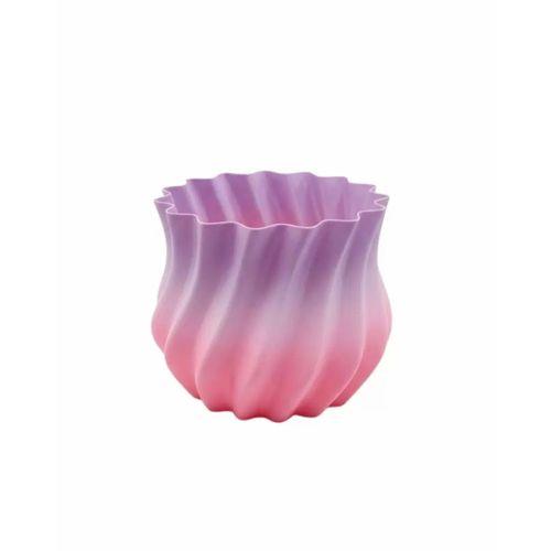 3d Kıvrımlı Pembe Lila Vazo Modern Dekoratif Şık Ev Aksesuarı